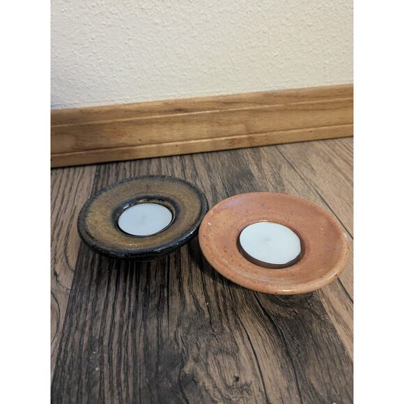 Two artist made Tea Light Holders - Picture 1 of 6
